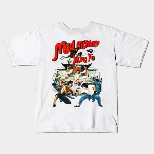 Mad Monkey KungFu Kids T-Shirt by TEEVEETEES